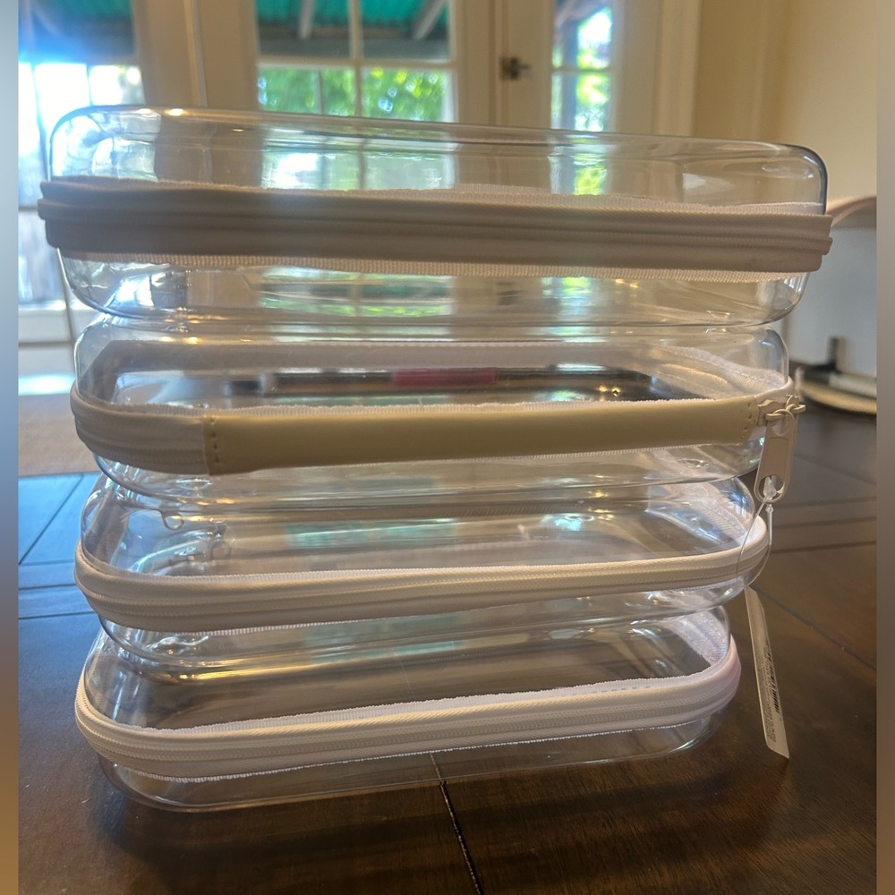 Clear zipper pencil case